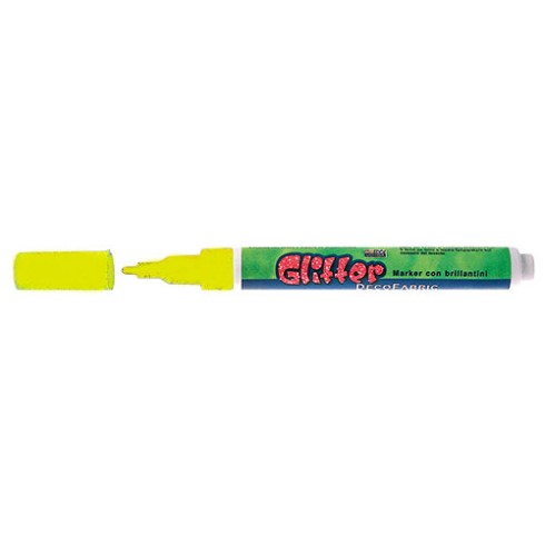 Marker DecoFabric  Glitter Giallo PC855G 6 pz.