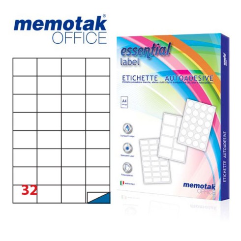 Etichette su A4 Memotak   52.5 x 37 3200 pz.