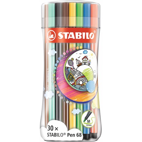 Pennarelli Stabilo Pen 68 Sleeve Pack 30 col.ass.