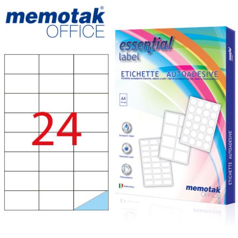 Etichette su A4 Memotak   66 x 33