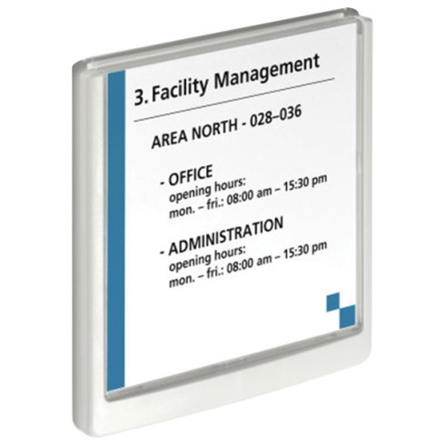 Targa Click Sign 149 x 148 mm 4862-02 Bianco