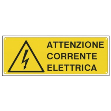 Targa adesiva Attenzione Corrente EF12.025P