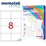Etichette su A4 Memotak  105 x 74 800 pz.