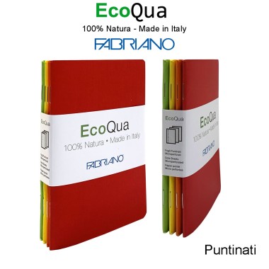 Taccuini Ecoqua PM 4 pz. 9x13 Dots Colori Chiari