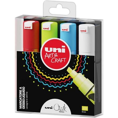 Marker Uni Chalk Extra Large 4 pz. Set P/1