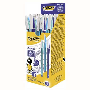 Penne Bic Cristal Like Me blu 20 pz.