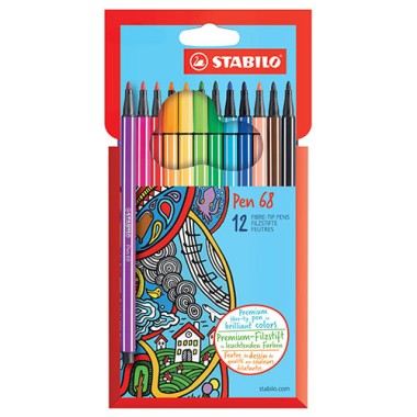 Pennarelli Stabilo Pen 68 a 12 scatola cartone