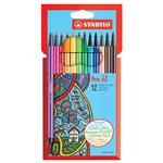 Pennarelli Stabilo Pen 68 a 12 scatola cartone