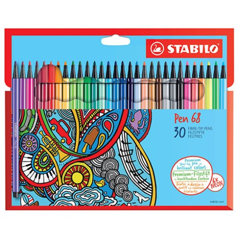 Pennarelli Stabilo Pen 68 a 30 scatola cartone