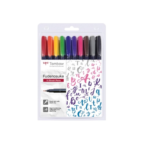 Pennarelli Tombow Fudenosuke Set 10 pz.