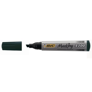 Marker Bic 2300 Punta Scalpello Nero 12 pz.