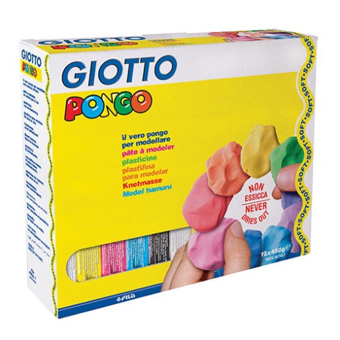 Plastilina Pongo by Giotto 450 gr. 12 Panetti Primari (Fine Stock)