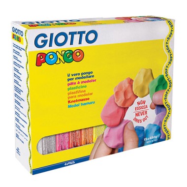 Plastilina Pongo by Giotto 450 gr. 12 Panetti Ass.ti