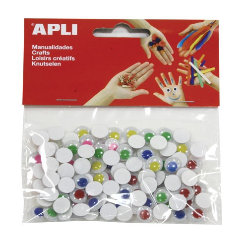 Apli Occhi Tondi 10 mm col. senza ciglia 100 pz