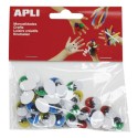 Apli Occhi Ovali Colorati con ciglia  40 pz.