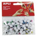 Apli Occhi Tondi 10 mm col. con ciglia 100 pz.