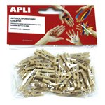 Apli Mollettine Legno 25x3 mm 45 pz.