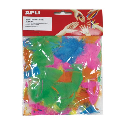 Apli Piume lanugine decorate 14 gr. 24 pz.