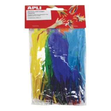 Apli Piume d'oca varie misure colori ass. 100 pz.