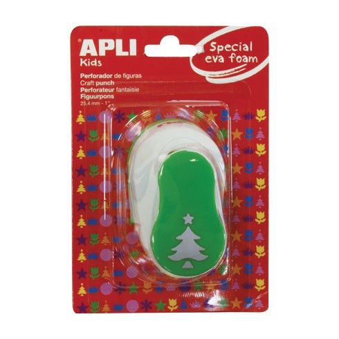 Apli Perforatore per Gomma Eva 25 mm Albero Natale