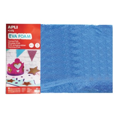 Gomma Eva 60x40x2  3 ff 13172 Glitter Blu