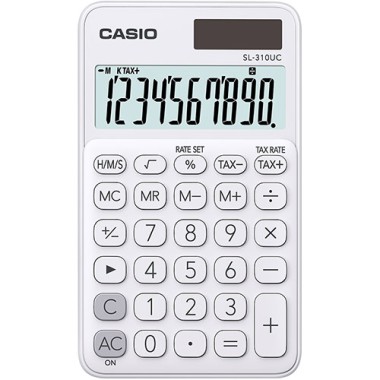 Calcolatrice Casio Tascabile SL-310UC WE Bianco