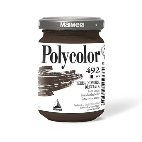 Maimeri Polycolor Vasetto 140 ml Terra Ombra Bruc