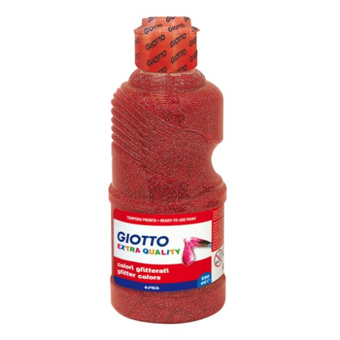 Colori a Tempera Giotto Glitter 250 gr. Rosso