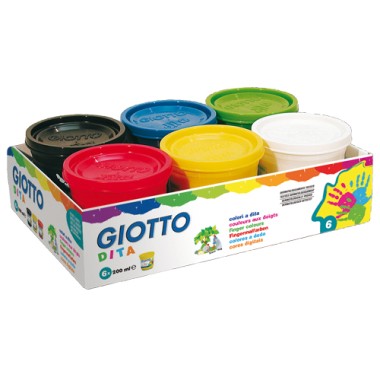 Colori a dita Giotto 200 gr. 6 colori