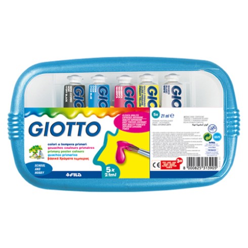 Colori a Tempera Giotto  7 a  5 21 ml. 327100