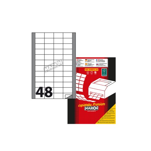 Etichette su A4 Markin  48x25 4800 pz.