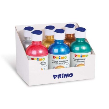 Colori a Tempera Primo  300 ml. Metal a 6 233TM6AS