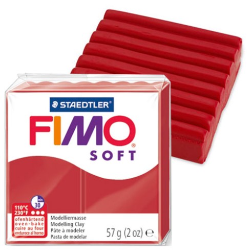 Fimo Soft  57 gr.  2 Rosso natale