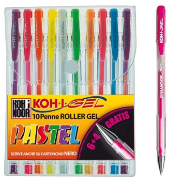 Penne Gel Kohinoor Pastel 10 colori