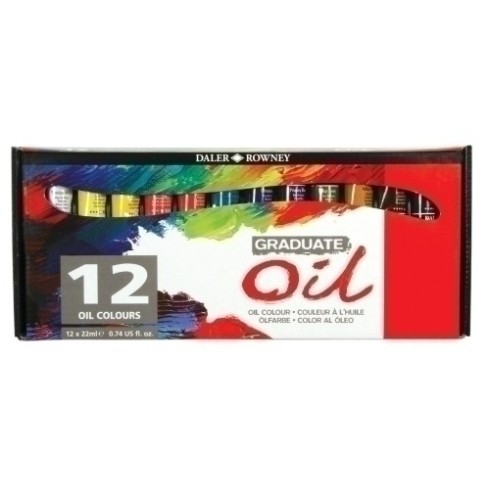 Daler Scatola 12 tubi colori a olio GRADUATE OIL 22 ml