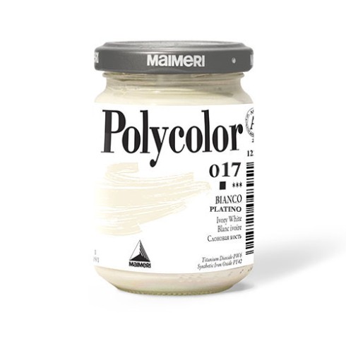 Maimeri Polycolor Vasetto 140 ml Bianco Plat.