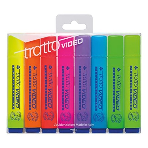 Evidenziatori Tratto Video Classic   8 colori