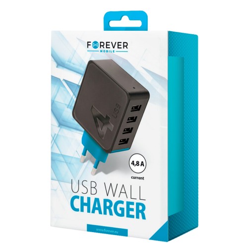 TF Caricatore Forever a muro TC-04 4 ingressi USB