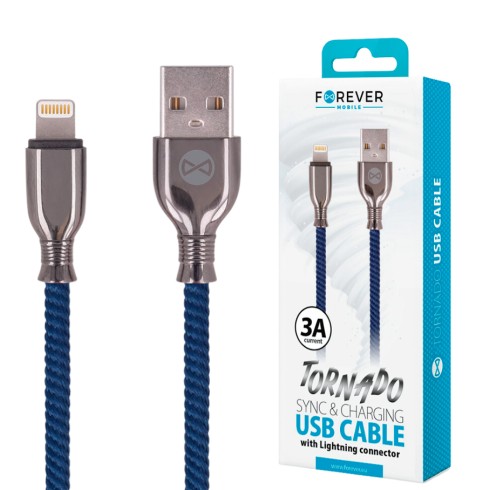 TF Cavo Forever Tornado USB/Lightning 1 mt. 3A Blu