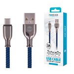 TF Cavo Forever Tornado USB/Type C 1 mt. 3A Blu