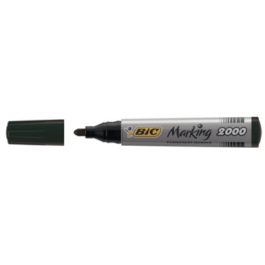 Marker Bic 2000 Punta Tonda Nero 12 pz.