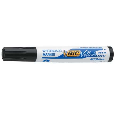 Marker Bic Velleda 1701 Punta Tonda Nero 12 pz.