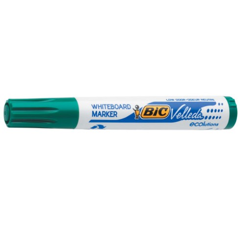 Marker Bic Velleda 1701 Punta Tonda Verde 12 pz.