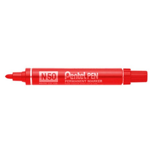 Marker Pentel N50 Punta Conica Rosso 12 pz.