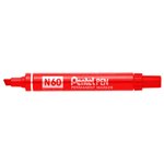 Marker Pentel N60 Punta Scalpello Rosso 12 pz.