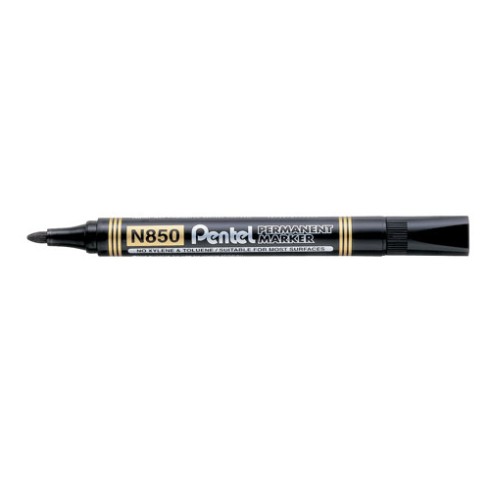 Marker Pentel N850 Punta Conica Nero 12 pz.