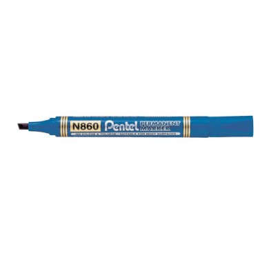 Marker Pentel N860 Punta Scalpello Blu 12 pz.