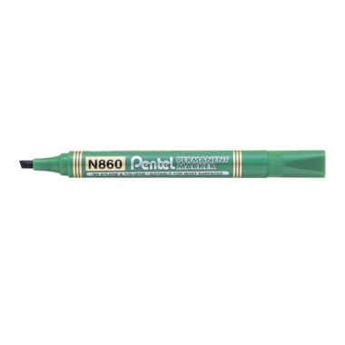 Marker Pentel N860 Punta Scalpello Verde 12 pz.