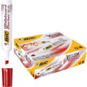 Marker Bic Velleda 1791 Punta Scalpello Rosso 12 p