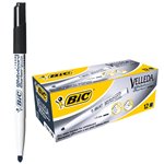 Marker Bic Velleda 1741 Punta Fine  Nero 12 pz.